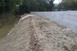 Muro di protezione in c.a.